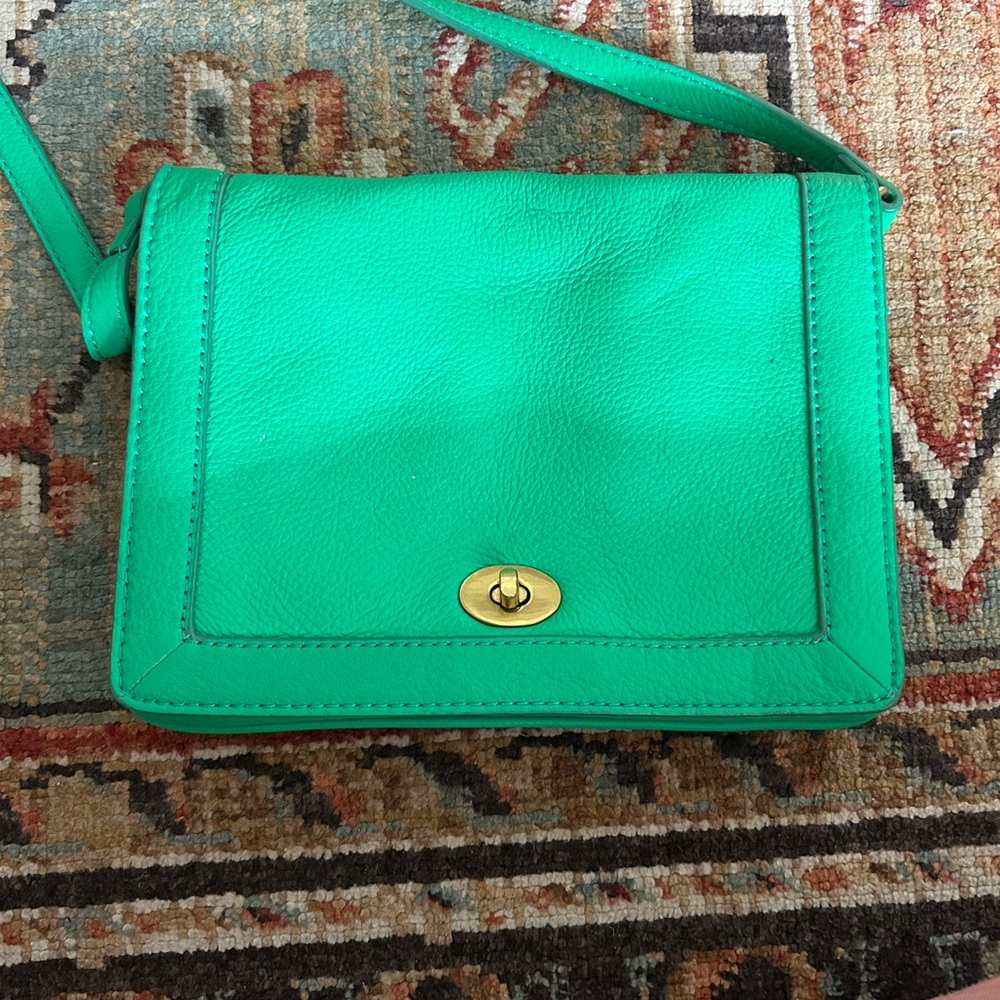 J. Crew Vibrant Green Crossbody Bag